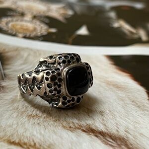 Vintage Diane Malouf Size 6.5 Sterling Silver Ring